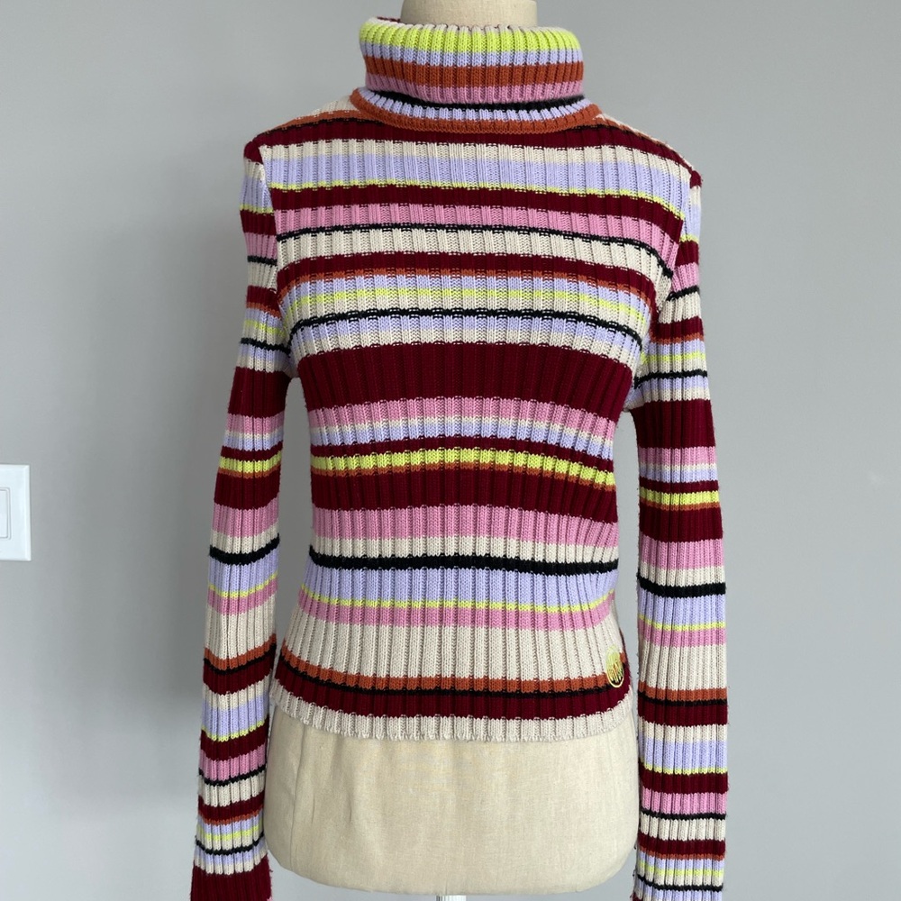 Urban Outfitters Striped Multicolor Turtleneck Sweater